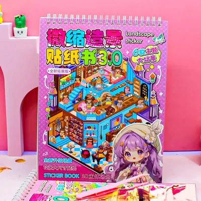 Libro De Escenas Cuaderno De Pegatinas 3d Stickers Con Pinza