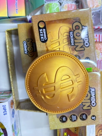 SQUISHY MONEDA ORO JUMBO