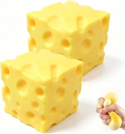 Squishy Queso Viral Chico Antiestrés Cubo Suave 5x5cm