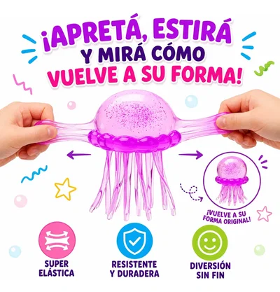 Squishy Medusa Dia Del Niño Splash Cubo Antiestrés Sensorial