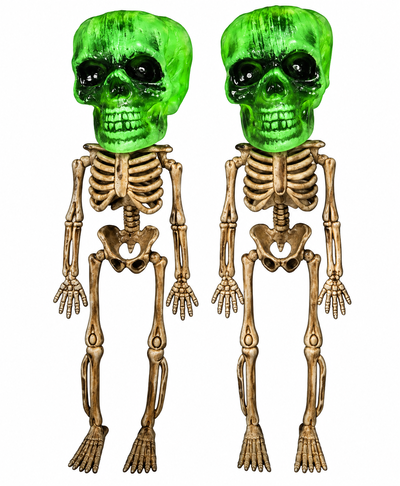 Esqueleto Brilla En La Oscuridad Hallowen x2 Unidades