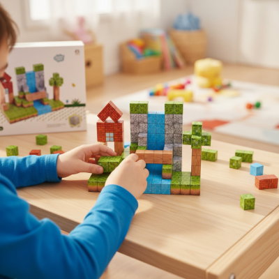 Bloques Magnéticos Diseño Minecraft 154 Piezas 2cm