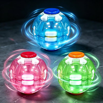 Spiner Bola Antiestres Viral Con Luz Led Neon