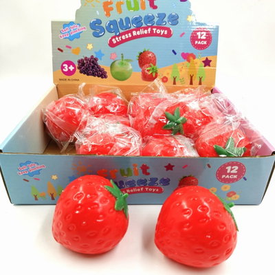 Squishy De Frutilla Virales De Tiktok Antiestrés 5x5cm