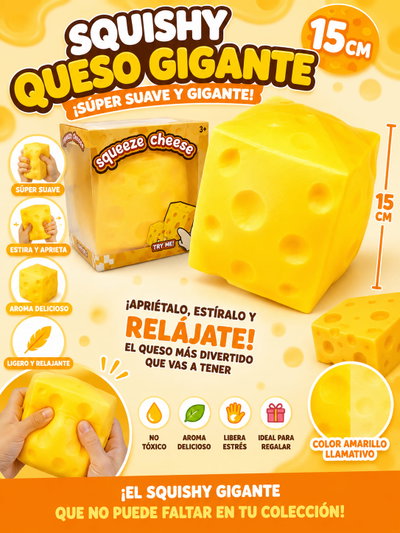 Squishy Viral Queso Gigante De 15 cm