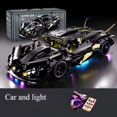 Auto De Carreras Deportivo Bloques De Contruccion Luces Led
