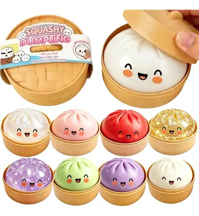 Squishy Dumpling Juguete Antiestrés 8.5cm Sorpresa Brillante Con Orbis