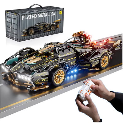 Auto Lego A Control Remoto Led Para Armar Bloques Viral Rc