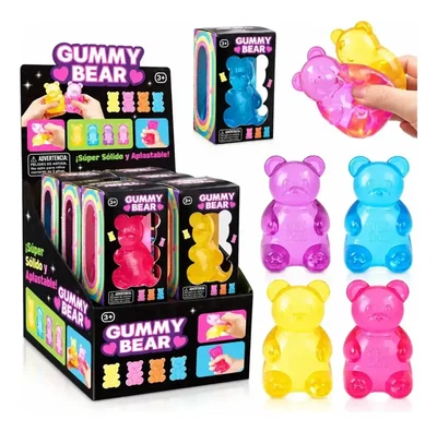 Squishy Antiestrés Oso Osito Glitter Bear Sensorial Viral
