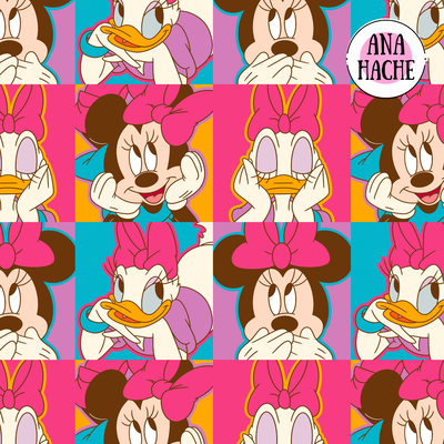  S1096 Silver sublimado, Minnie y Daysi