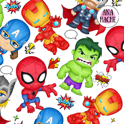 C2072 Cordura Sublimada, Super heroes