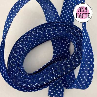 Azul con lunares x5 metros 