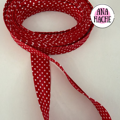 Rojo con lunares x 5metros