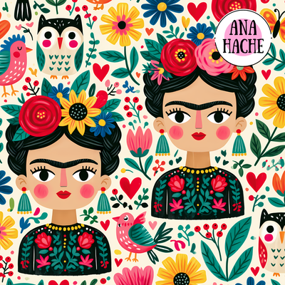 S1131 Silver sublimado, frida floral
