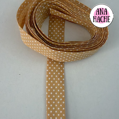 mostaza con lunares x 5 metros