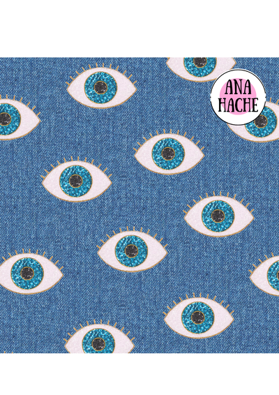 S1138 Silver sublimado, ojos simil jeans
