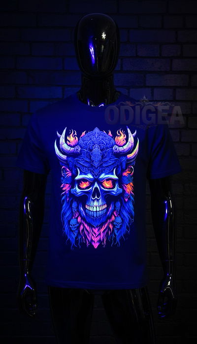 Remera Calavera vikinga