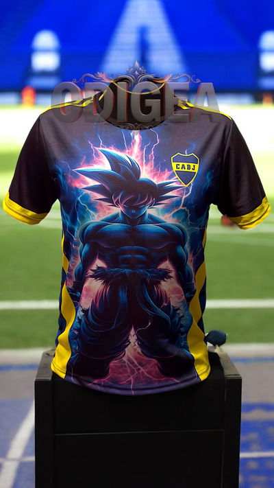 Remera Boca rayos Dragon ball 