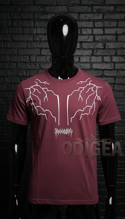 Remera Rayos Pessimist Bordo