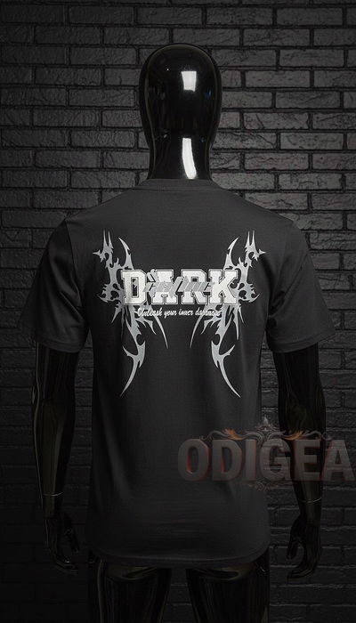 Remera Dark negra/blanca/verde