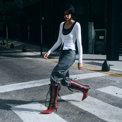 00104 BOTA CORSET ★ ROJA