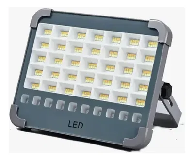 Reflector Solar Luz Led 4 Modos Portátil Recargable Nuevo Gris Blanco / Cálida 