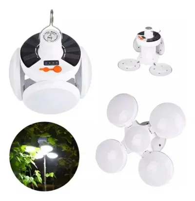 Lampara Solar Led Emergencia Recargable Camping Exteriores Blanco