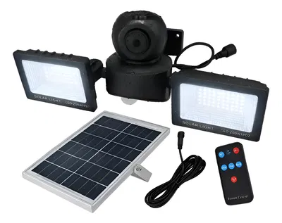 Reflector Solar Led Doble Sensor Control Remoto Energia -off Negro Blanco Cálido O Frio