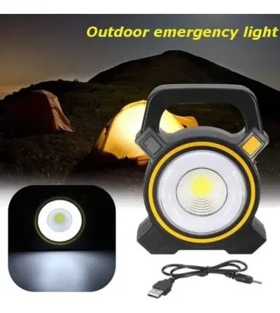 Linterna Farol Led Mano Jy-819 Solar Recargable Usb Camping Negro/blanco