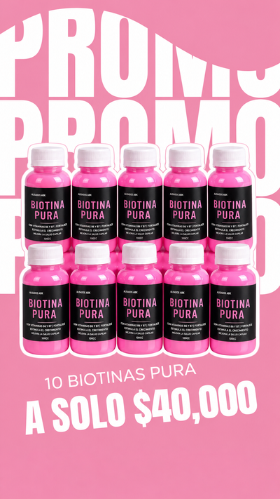 10 biotinas pura de 100cc 