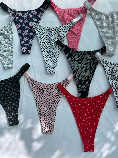 Less en V Algodon Estampadas surtidas x6