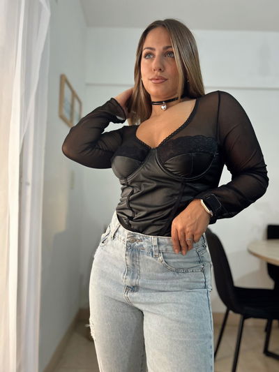 Corset Milan Negro Engomado -110 al 120-