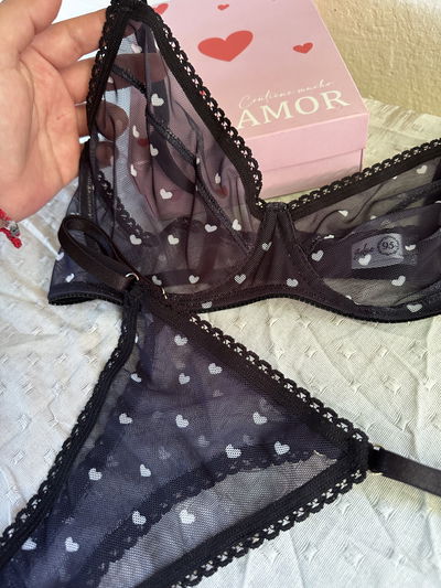 Chiara corazón azul marino -85 al 105-