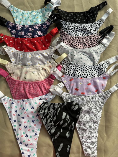 Less en V Algodon Estampadas surtidas x6