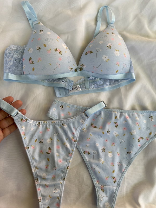 Conjunto Deni Celeste (3 piezas)-85 al 110-