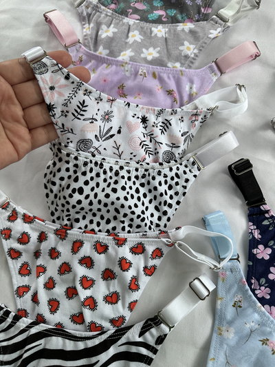 Less en V Algodon Estampadas surtidas x6