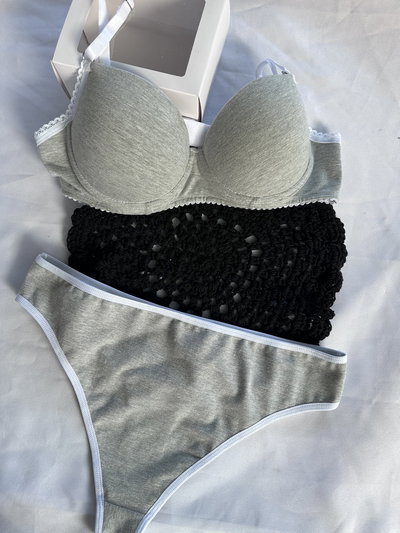 Tina Algodón Gris -85 al 105-