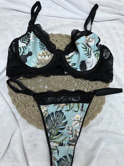 Iris Flores Aqua negro -85 al 105-