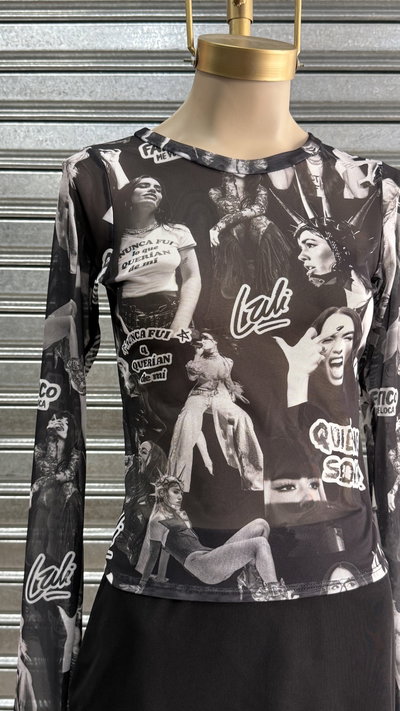 Remera manga larga Lali Black