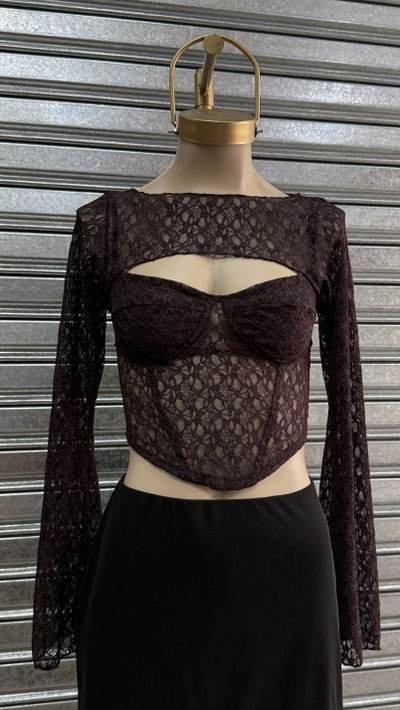 Corset más Manguitas Encaje
