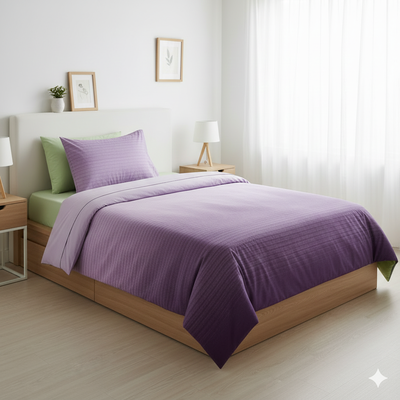 Cubrecama Degradé + Funda | Violeta 1 1/2p