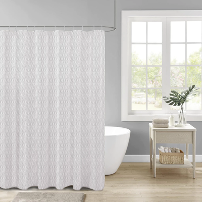 Cortina de Baño | Embossed Blanco