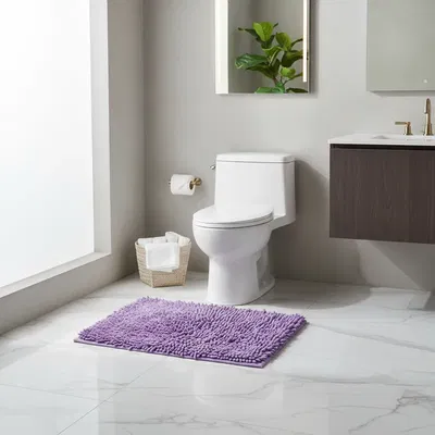 Alfombra de Baño Shaggy Antideslizante | Violeta