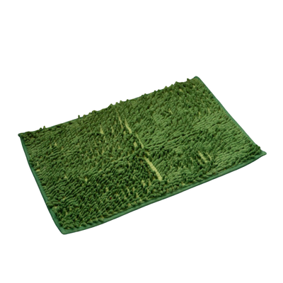 Alfombra de Baño Shaggy Antideslizante | Verde Oscuro