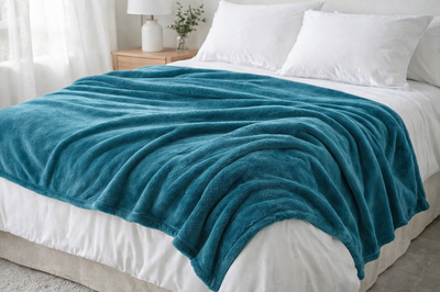 Frazada Queen | Flannel Petróleo