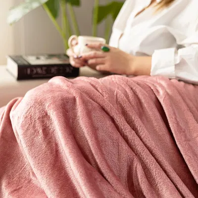 Frazada Queen | Flannel Rosa Viejo