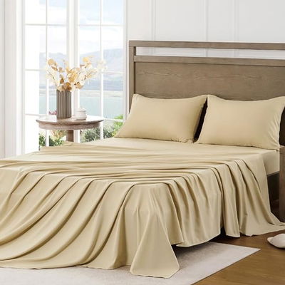 Sábanas Twin 100% Algodón | Cacharel Beige