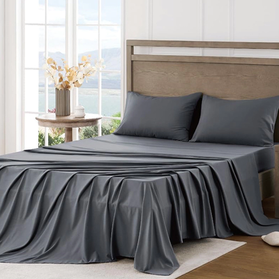 Sábanas Twin 100% Algodón | Cacharel Gris Oscuro