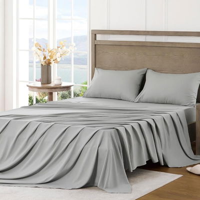 Sábanas Twin 100% Algodón | Cacharel Gris Claro