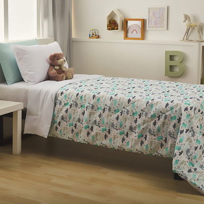 Cubrecamas Cover 1 1/2p | Dinos Blanco